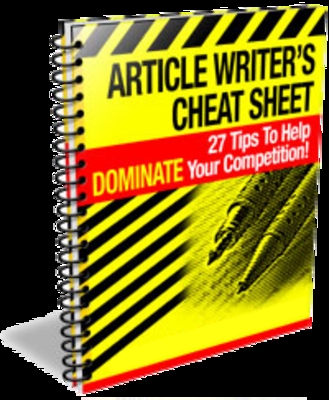 Product picture Article Writers Cheat Sheet